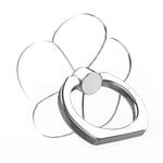 Support De Bague Transparent Pour Téléphone Portable,Support De Rotation Résistant À 360 °,Poignée Transparente,Compatible Avec Imorning Ou Étui De Téléphone - Type Clover Silver