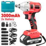 Cordless Electric Impact Wrench Drill Gun Ratchet Driver +3Ah Battery For Makita