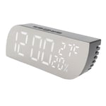 LED Electric Alarm Clock Stylish Silent Timer Mirror Digital Electronic Clock