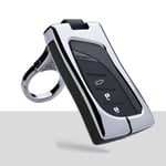 Car Key Holder Cover,For Lexus Nx Gs Rx Is Es Gx Lx Rc Ux Us 200 250 250H 260H 300H 350 Ls 450H 2018 2019,Leather Car Remote Key Case B-Silver Black