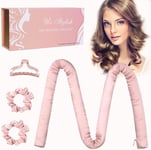 Silk Heatless Hair Curlers Rod - 100% Mulberry Silk No Heat Hair Curls Ribbon R