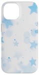 Coque pour iPhone 14 Esthétique Bleu Clair Aura Stars Star Girl