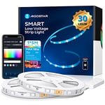 Aigostar Ruban Led 10M(5M*2), RGB Bande LED Bluetooth Smart App Contrôle, Compatible avec Alexa/Google Home, Multicolore Ruban Led avec Télécommande, pour Chambre, Fête, Cuisine, Deco Gaming