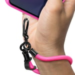 Avizar Dragonne pour Smartphone Nylon Souple Fuchsia