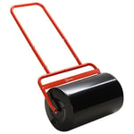 Outsunny Rouleau à Gazon Jardin en Acier avec poignée dim. 59L x 32l x 113H cm lestage Max. 38 L Rouge Noir