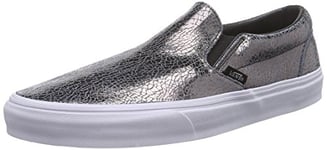 Vans Mixte Adulte Classic Slip-on Baskets Basses, Or (Cracked Metallic/Gunmetal/True White), 38