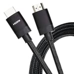 Maplin HDMI Cable 3M, Braided 8K 60fps V2.1 48Gbps High-Speed, ARC, HDR, Dolby Atmos, Compatible with TVs, Monitors, PS4/5, Xbox, Projectors, Soundbars, Sky Box, PCs, Laptops, Apple TV