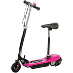 HOMCOM Folding Ride on Powered Scooter w/ Warning Bell for Age 4-14 Years, Pink