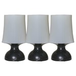 Colmar 3 Pack Black Table Lamp Touch On/Off Dimmable