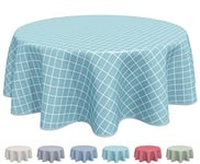 Home Direct Nappe Toile cirée PVC Ronde 160 cm Vert Bleu Aqua