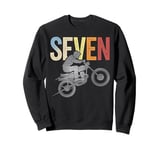 Motocross Seventh Birthday Boy Dirt Bike Racer 7 Year Old Sweatshirt