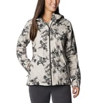 Columbia Women's Inner Limits Jacket, Waterproof Rain Jacket, Dark Stone Pinecones Print, Size L