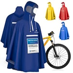 CYCLEHERO Poncho de Pluie Imperméable pour Vélo - Cape de Pluie avec Réflecteurs et Fenêtre de Visibilité - Vêtements de Pluie pour Femme et Homme, Imperméable et Élégant