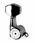 Guitar Tuner 6 inline Locking Staggered Chrome