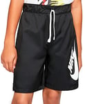 Nike B NSW Woven Short Shorts de Sport Garçon Black/Black/White FR : XL (Taille Fabricant : XL)