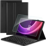 EasyAcc Étui de Clavier Français Compatible avec Lenovo Tab P11 (2ème génération) 11,5" TB350FU/TB350XU 2022, Clavier,Magnétique sans Fil Bluetooth Amovible, Noir