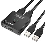 Commutateur Usb 2.0 Pour 2 Ordinateurs,2 Entrées 1 Sortie/1 Entrées,2 Sorties,Commutateur Usb Pour 2 Pièces Pc,Appareil Usb,Scanner,Imprimante,Clavier,Souris,Clés Usb,Disques Durs