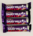 CADBURY DAIRY MILK FRUIT AND NUT CHOCOLATE BARS BARS 24x49g