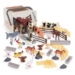 Terra by Battat AN2802Z Country World Figurines – Animaux Miniatures Assortis de la Ferme pour Enfants à partir de 3 Ans (60 pièces)