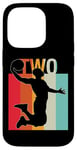 Coque pour iPhone 14 Pro Cadeau rétro joueur de basket-ball 2 ans pour hommes, garçons et enfants