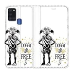 Housse Cuir Portefeuille Pour Samsung Galaxy A21s Wb License Harry Potter Dobby Free B