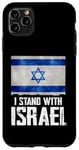 Coque pour iPhone 11 Pro Max I Stand With Israel Tee Cadeau juif Drapeau israélien