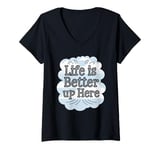 Womens Hot Air Ballooning Fan Sky Adventure and Balloon Enthusiast V-Neck T-Shirt