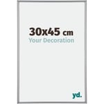 Yd. - Your Decoration - 30x45 cm - Cadres Photos en Plastique Avec Verre Plexiglas - Excellente Qualité -Argent Brillant - Cadre Decoration Murale