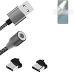 Data charging cable for OnePlus 11 with USB type C and Micro-USB adapter