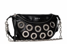 Replay women's shoulder bag with hole details, black (Black 098), one size