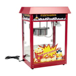 Royal Catering Liten popcornmaskin - 1600 W, rustfritt stål, herdet glass og teflon