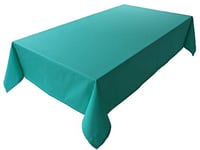 Nappe de Table de qualité supérieure - 100 % Coton - Collection Concept - Couleur et Taille au Choix (Nappe Ronde - Ø 100 cm, Vert émeraude)