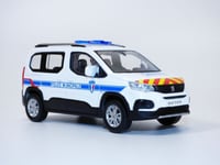 PEUGEOT RIFTER police municipale stripping rouge & jaune 1/43