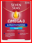 OMEGA-3 & MULTIVITAMINS MAN 100MG FISH OIL 30 DUO PACK NEW - SEVEN SEAS HEALTHY 