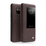 QIALINO Huawei Mate 20 Pro cowhide leather case - Coffee