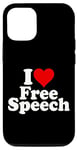 iPhone 14 I LOVE HEART FREE SPEECH Case