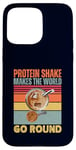 Coque pour iPhone 15 Pro Max Le shake protéiné fait tourner le monde drôle Gym Fitness