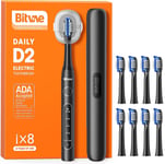 Bitvae D2 Ultrasonic Electric Toothbrush for Adults and Kids, Electric with 8 5