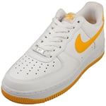 Nike Air Force 1 07 Mens Fashion Trainers in White Yellow - 7.5 UK