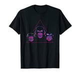 3 Monkey Heads See No Evil Hear No Evil Speak No Evil Art T-Shirt