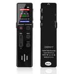 64GB Digital Voice Recorder,COVVY Voice Activated Recorder,Portable Sound Recorder with Playback,Mini HD Recording Devices for Interview/Class/Meeting