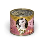 KITTY Cat Paté Dinde & crevettes 6 x 200 g, Nourriture Humide pour Chat, sans céréales, avec Taurine, Huile de Saumon et Moule aux orles Vertes, Aliment Complet à Haute teneur en Viande, fabriqué en