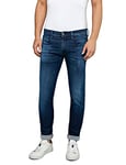 Replay Men's Anbass Slim-Fit Hyperflex Jeans with Stretch, Blue (Dark Blue 007), W28 x L34