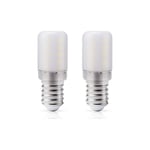 Lot de 2 Lampe E14 LED Ampoule pour Réfrigérateur, 3W pour Frigo, Blanc Chaud 3000K