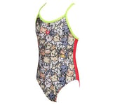 Arena Kitties Kids Girl One Piece One Piece Fille Multicolor-Fluo Red-Soft Green FR : Taille Unique (Taille Fabricant : 1-2)