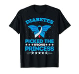 Diabetes Picked The Wrong Princess T1D Diabetic Awareness T-Shirt