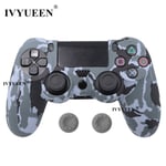 Harmaa Camo-19 Colors Silikoni Camo Suojakuori Sony Dualshock 4 PS4 DS4 Pro Slim Controller peukalokahvat Joystick Caps