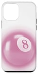 Coque pour iPhone 12 mini Ballon Lucky Disco 8 rose rétro pour femme