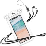 Pochette Étanche Smartphone, Ipx8 Pochette Etanche Pour Iphone 15 14 13 12 11 Pro Xs Xr X Se, Samsung S24 S23 S22 A14 A23 A33, Xiaomi, Housse Étanche Téléphone Jusqu'à 6.8 Pouces - Blanc