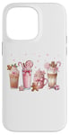 iPhone 14 Pro Max Ginger Man Cookies Christmas Coffee Latte Pink Xmas Season Case